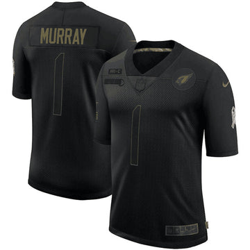 Arizona Cardinals #1 Kyler Murray 2020 Black Salute To Service Jersey