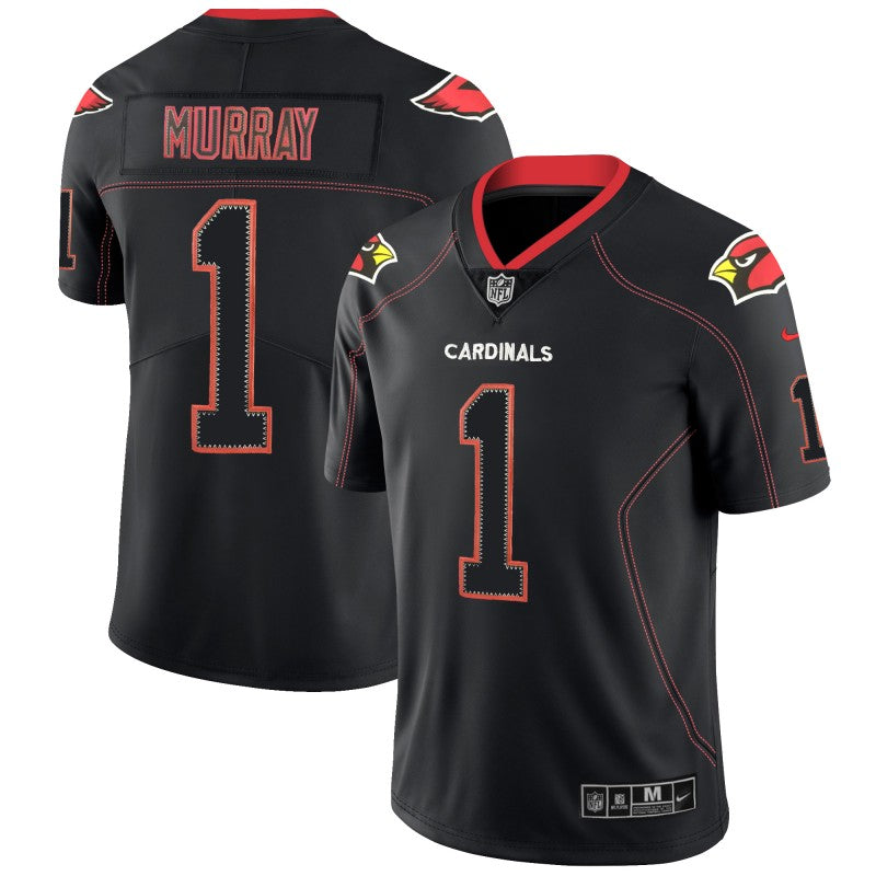 Arizona Cardinals #1 Kyler Murray Black Lights Out Jersey