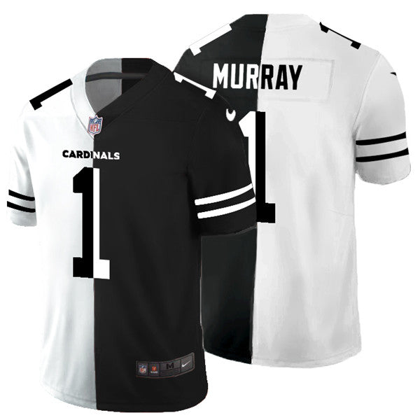 Arizona Cardinals #1 Kyler Murray Black White Split 2020 Jersey