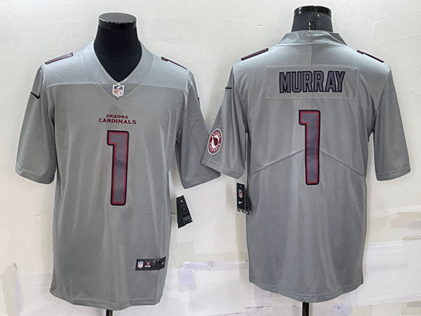 Arizona Cardinals #1 Kyler Murray Gray With Patch Atmosphere Fashion Jersey