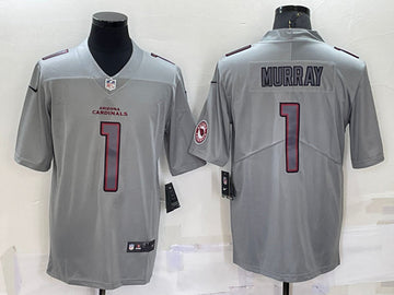 Arizona Cardinals #1 Kyler Murray Gray With Patch Atmosphere Fashion Jersey