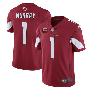 Arizona Cardinals #1 Kyler Murray Red 3-star C Patch apor Jersey