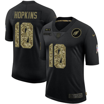 Arizona Cardinals #10 DeAndre Hopkins 2020 Black Camo Salute To Service Jersey