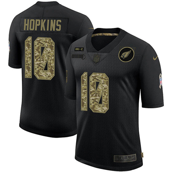 Arizona Cardinals #10 DeAndre Hopkins 2020 Black Camo Salute To Service Jersey