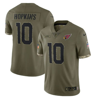 Arizona Cardinals #10 DeAndre Hopkins 2022 Olive Salute To Service Jersey