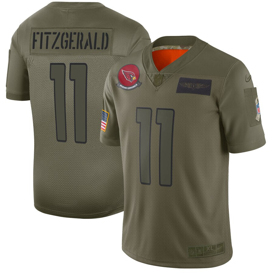Arizona Cardinals #11 Larry Fitzgerald 2019 Camo Salute To Service Jersey