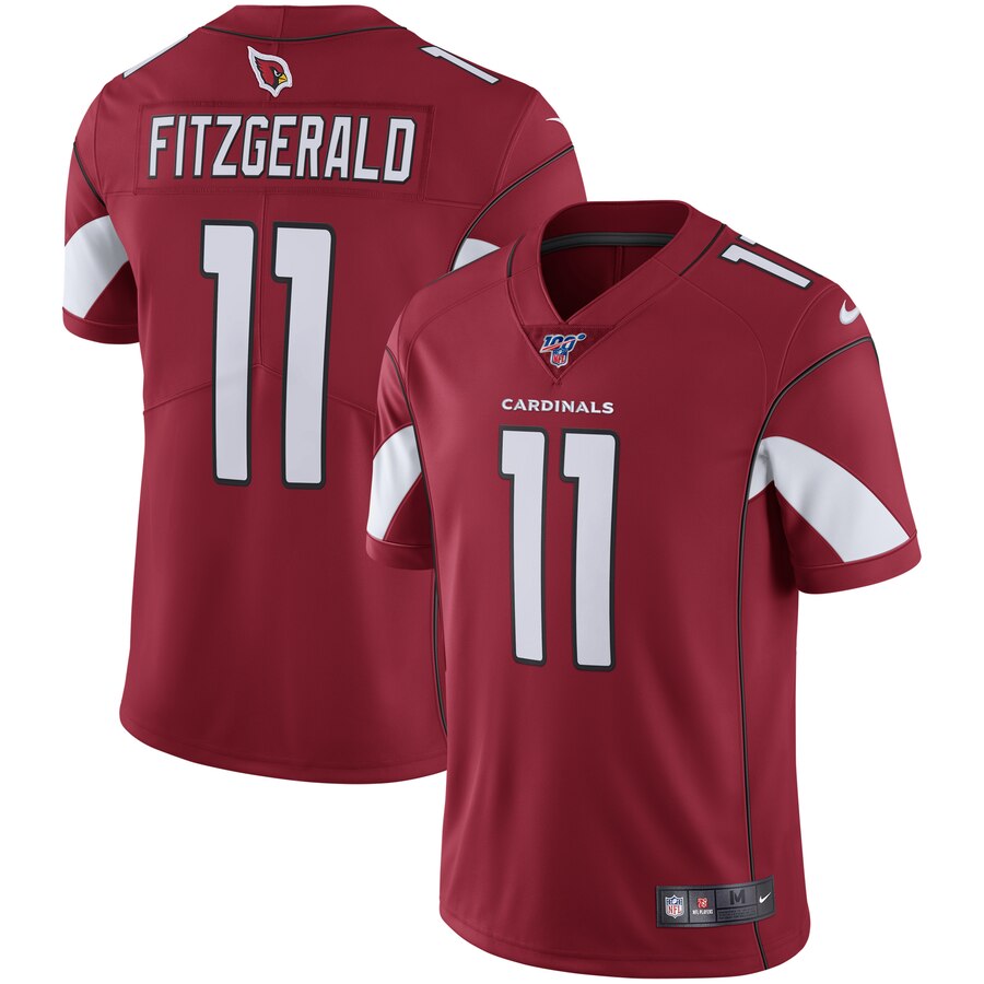 Arizona Cardinals #11 Larry Fitzgerald Red 2019 100th Season Jersey