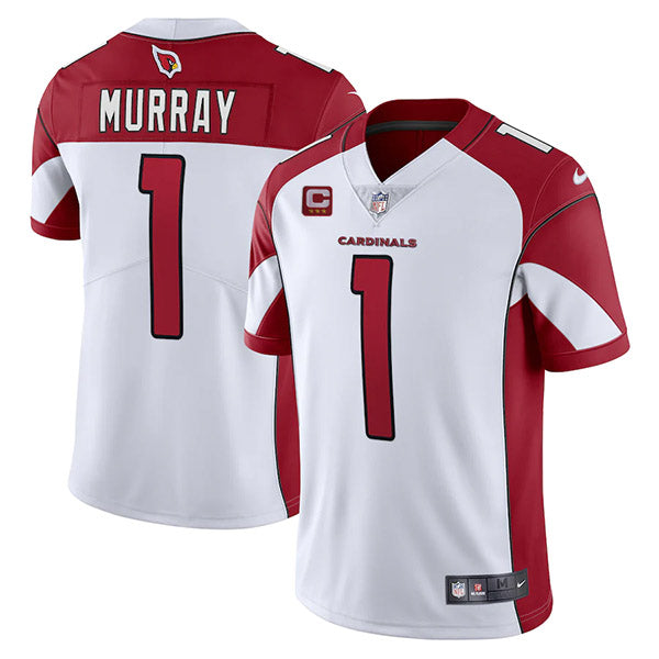 Arizona Cardinals 2022 #1 Kyler Murray White With 3-star C Patch Jersey