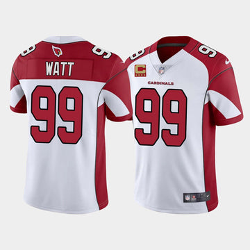 Arizona Cardinals 2022 #99 JJ Watt White With 4-star C Patch Jersey