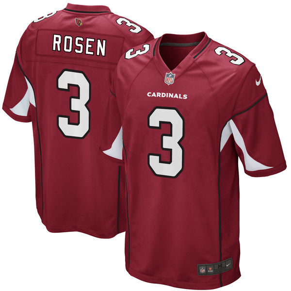 Arizona Cardinals #3 Josh Rosen Red 2018 Draft First Round Pick Game Jersey