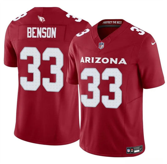 Arizona Cardinals #33 Trey Benson Red 2024 FUSE Jersey