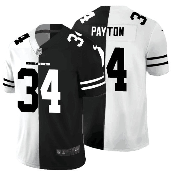 Arizona Cardinals #34 Walter Payton Black White Split 2020 Jersey
