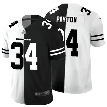 Arizona Cardinals #34 Walter Payton Black White Split 2020 Jersey