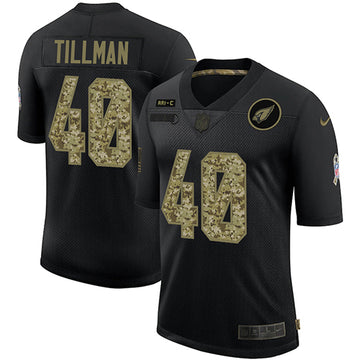 Arizona Cardinals #40 Pat Tillman 2020 Black Camo Salute To Service Jersey