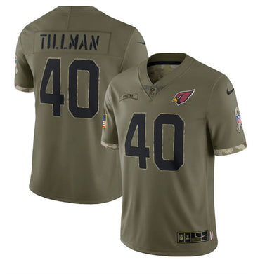 Arizona Cardinals #40 Pat Tillman 2022 Olive Salute To Service Jersey
