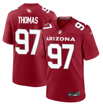 Arizona Cardinals #97 Cameron Thomas Red 2023 Football Game Jersey