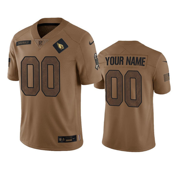 Arizona Cardinals Custom 2023 Brown Salute To Service Jersey