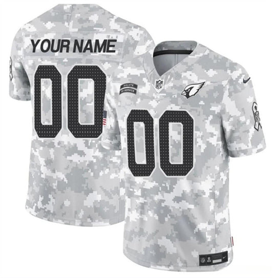 Arizona Cardinals Custom 2024 FUSE Arctic Camo Salute to Service Jersey