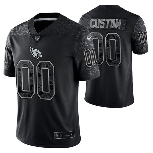 Arizona Cardinals Custom Black Reflective Jersey