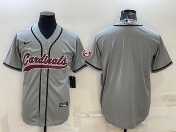 Arizona Cardinals Blank Gray With Patch Baseball Jersey