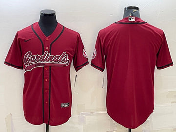 Arizona Cardinals Blank Red With Patch Baseball Jersey