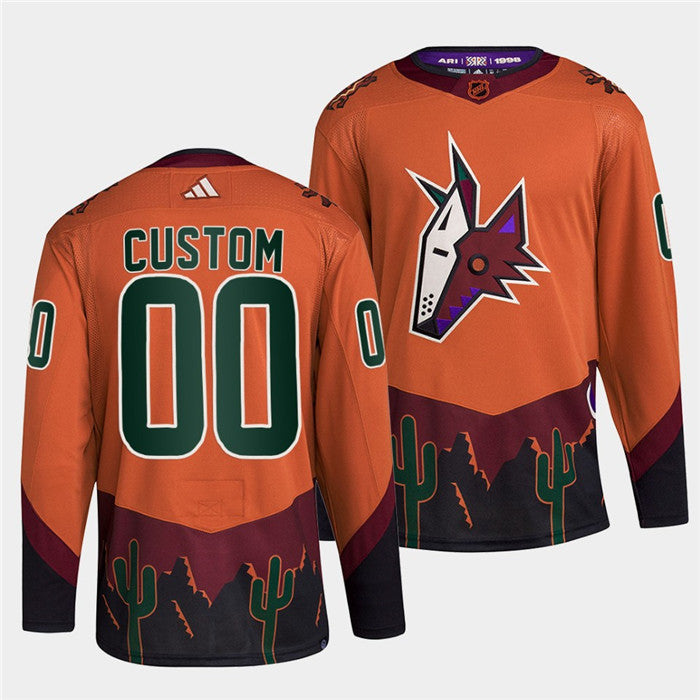 Custom Utah Mammoth orange Reverse Retro jersey