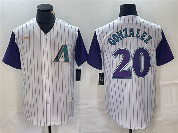 Luis Gonzalez Arizona Diamondbacks white Throwback jersey