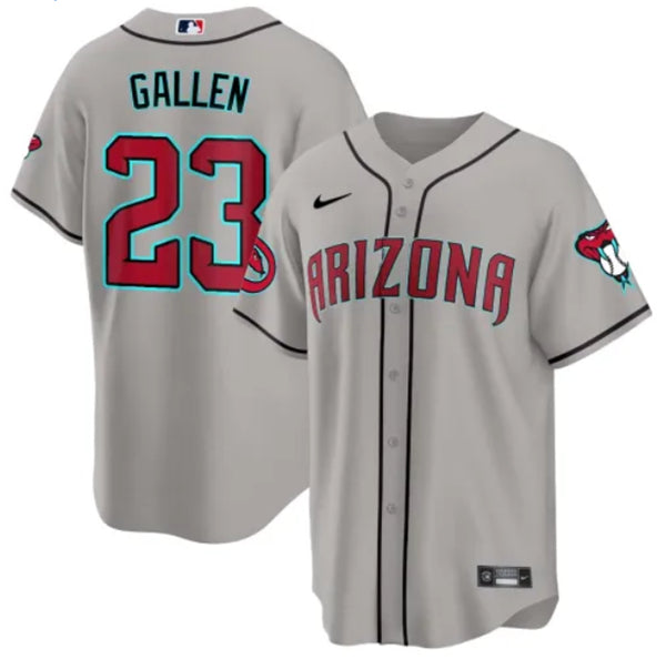 Zac Gallen Arizona Diamondbacks gray jersey