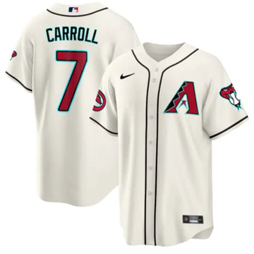Corbin Carroll Arizona Diamondbacks cream jersey