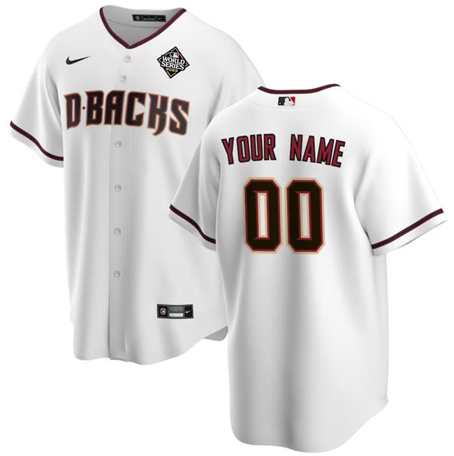 Custom Arizona Diamondbacks white Home jersey