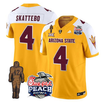 Skattebo Arizona State Sun Devils gold-white FUSE jersey