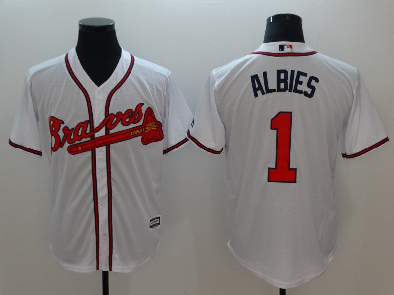 Ozhaino Albies Atlanta Braves white jersey