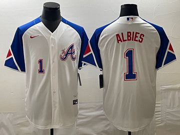 Ozzie Albies Atlanta Braves white City Connect jersey
