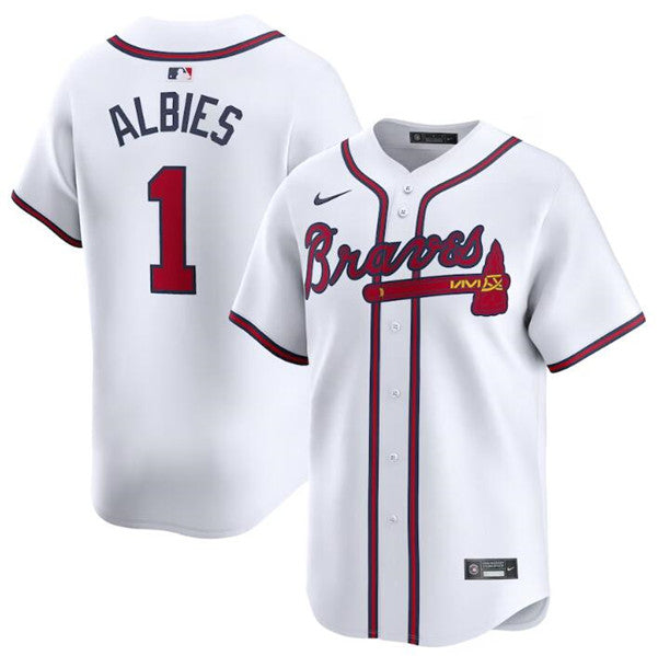 Ozzie Albies Atlanta Braves white Home jersey