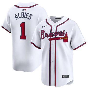 Ozzie Albies Atlanta Braves white Home jersey