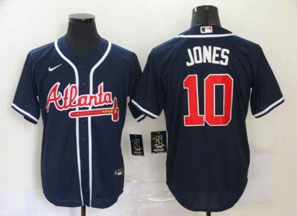 Chipper Jones Atlanta Braves navy jersey