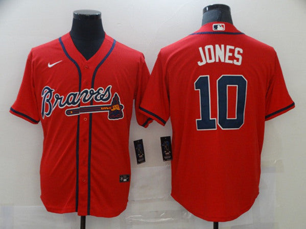 Chipper Jones Atlanta Braves red jersey