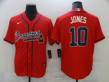 Chipper Jones Atlanta Braves red jersey