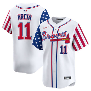 Orlando Arcia Atlanta Braves white jersey