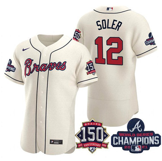 Jorge Soler Atlanta Braves cream jersey