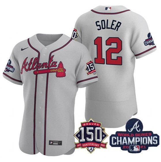 Jorge Soler Atlanta Braves gray jersey
