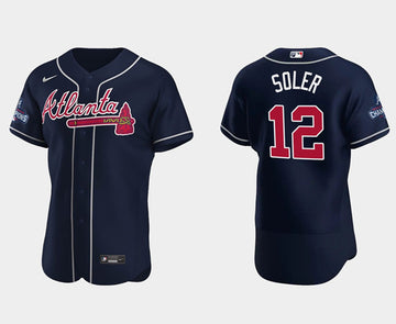 Jorge Soler Atlanta Braves navy jersey