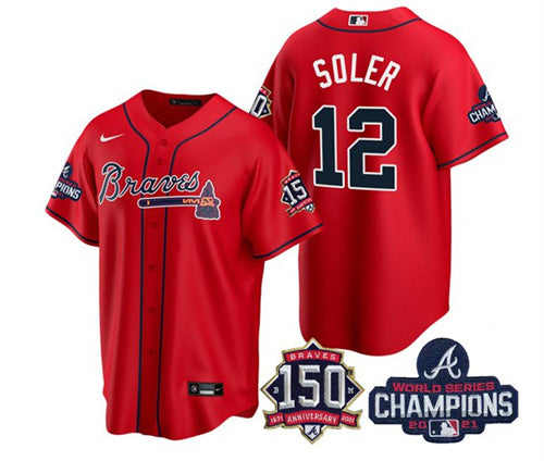 Jorge Soler Atlanta Braves red jersey