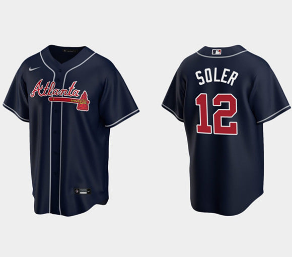 Jorge Soler Atlanta Braves navy jersey