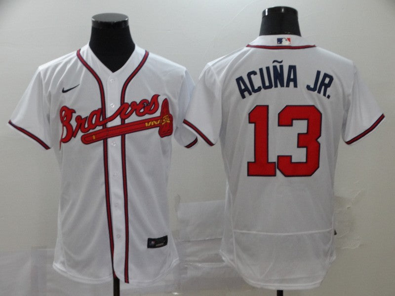 Ronald Acuna Jr Atlanta Braves white jersey