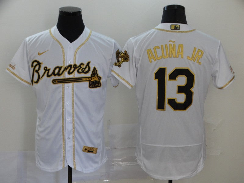 Ronald Acuna Jr Atlanta Braves white jersey