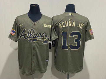 Ronald Acuna Jr Atlanta Braves camo Salute To Service jersey