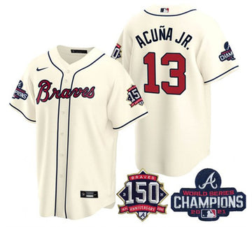 Ronald Acuna Jr Atlanta Braves cream jersey