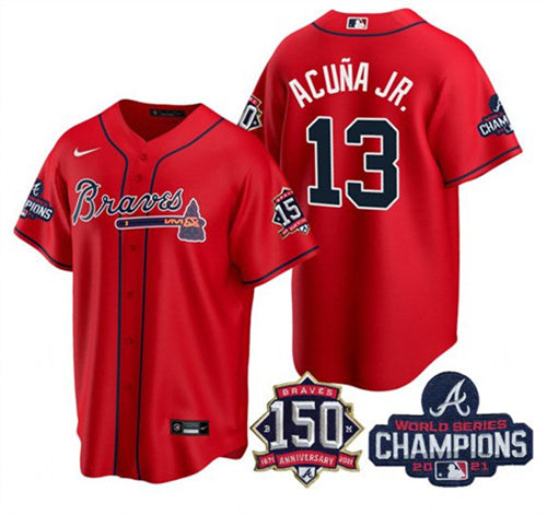 Ronald Acuna Jr Atlanta Braves red jersey