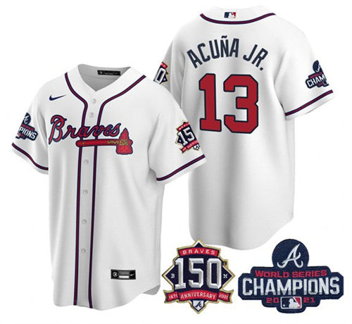 Ronald Acuna Jr Atlanta Braves white jersey